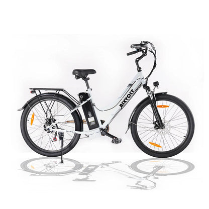 SPATIAL Elektrofahrrad 27.5 Zoll, 250W Motor Elektrisches Stadtbike für Damen Herren, Shimano 7 Gang, E-Bike mit 36V 10.4Ah Abnehmbarer Lithium-Akku