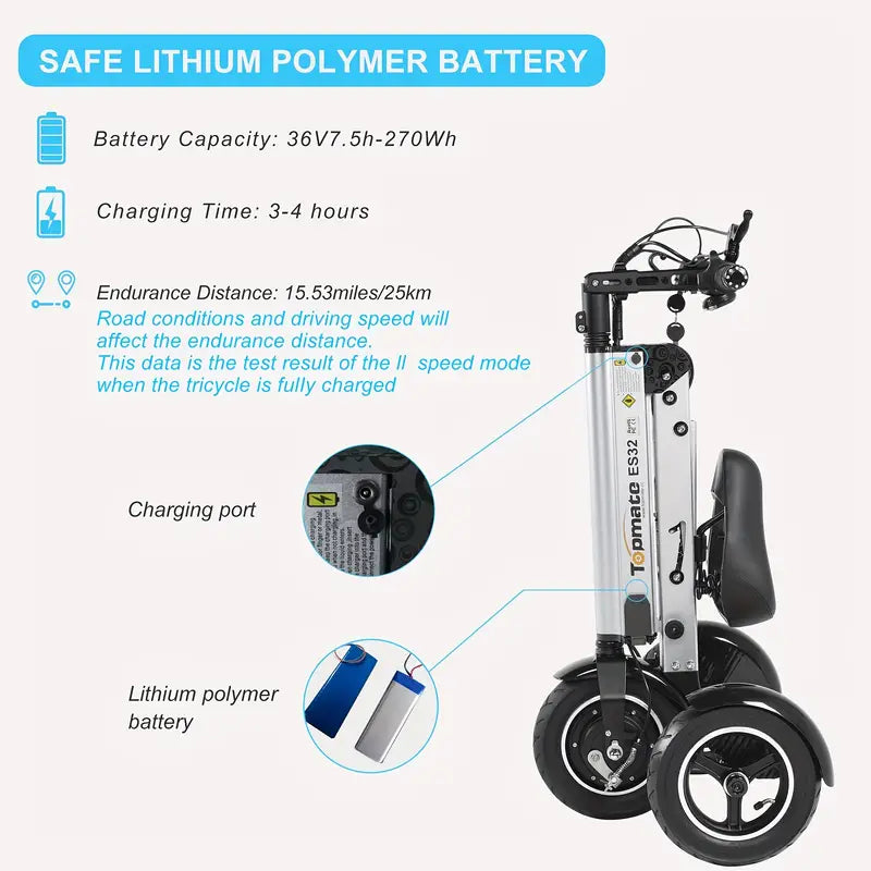 💖 Hot sale $29.9💥 🔥TopMate  3-Wheel Electric Scooter