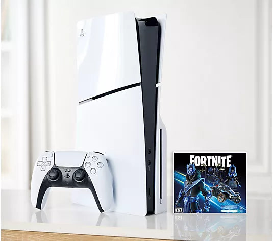 💥PS5 Slim 1TB Disc or Digital Console with Fortnite Accs & 2 Controllers