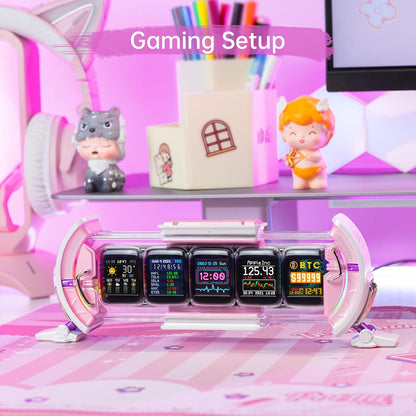 Divoom Times Gate: WiFi Smart Clock with RGB Pixel Paintings to Coolly Light Up the Game Room! 🎮✨.