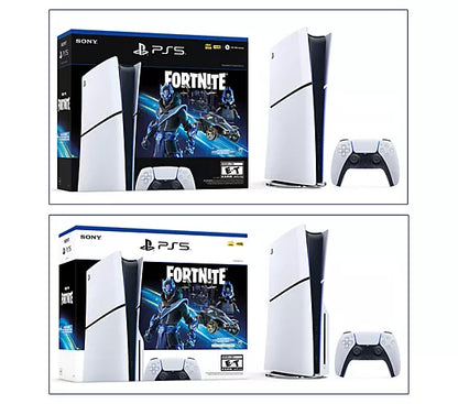 💥PS5 Slim 1TB Disc or Digital Console with Fortnite Accs & 2 Controllers