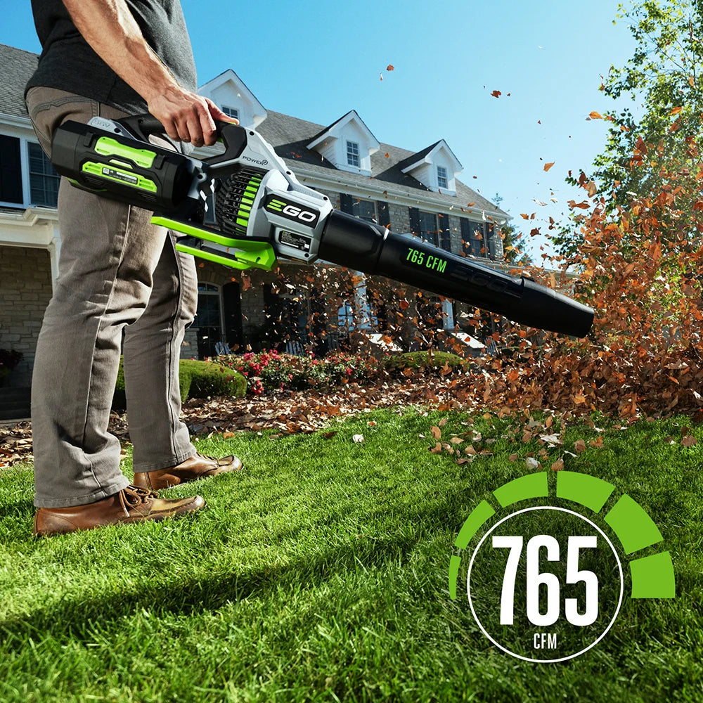 EGO POWER+ 765 CFM Variable-Speed 56-Volt Lithium-ion Cordless Leaf Blower with Shoulder Strap, 5.0Ah Battery and Charger Included