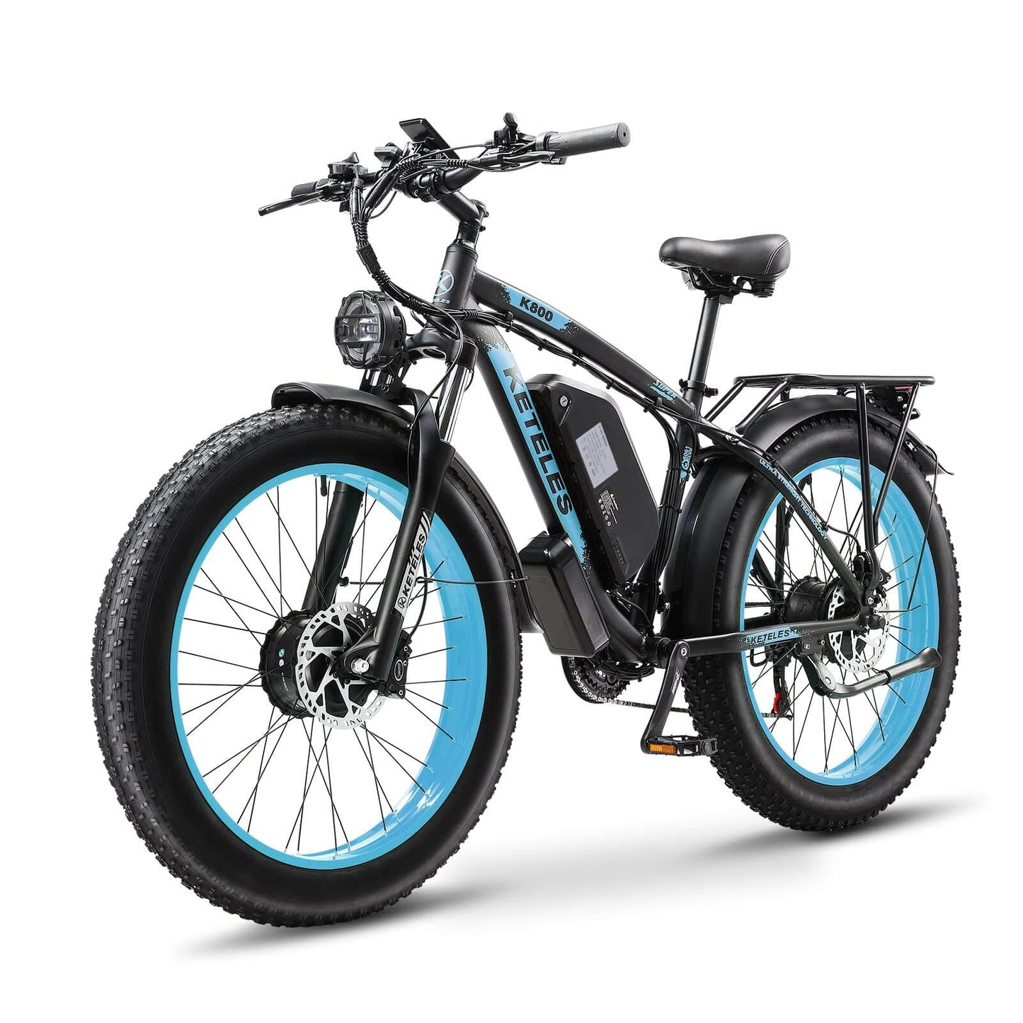 KETELES K800 2000W dual Motors Electric Bike 23AH Battery Electric 26" Inch Fat Tire E-Bike