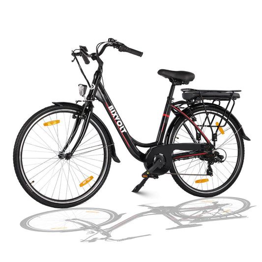 SPATIAL Elektrofahrrad 27.5 Zoll, 250W Motor Elektrisches Stadtbike für Damen Herren, Shimano 7 Gang, E-Bike mit 36V 10.4Ah Abnehmbarer Lithium-Akku