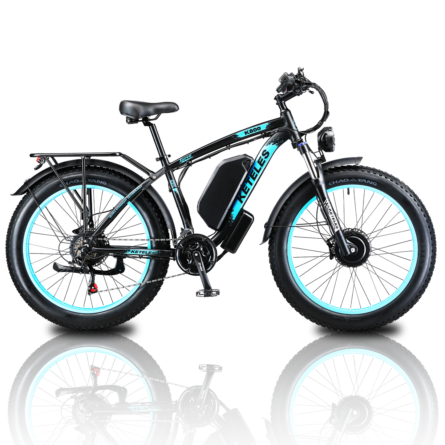 KETELES K800 2000W dual Motors Electric Bike 23AH Battery Electric 26" Inch Fat Tire E-Bike