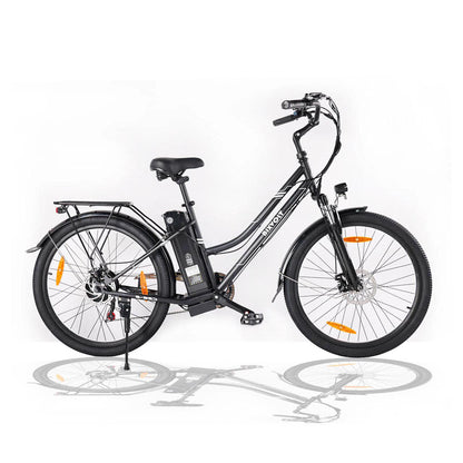 SPATIAL Elektrofahrrad 27.5 Zoll, 250W Motor Elektrisches Stadtbike für Damen Herren, Shimano 7 Gang, E-Bike mit 36V 10.4Ah Abnehmbarer Lithium-Akku