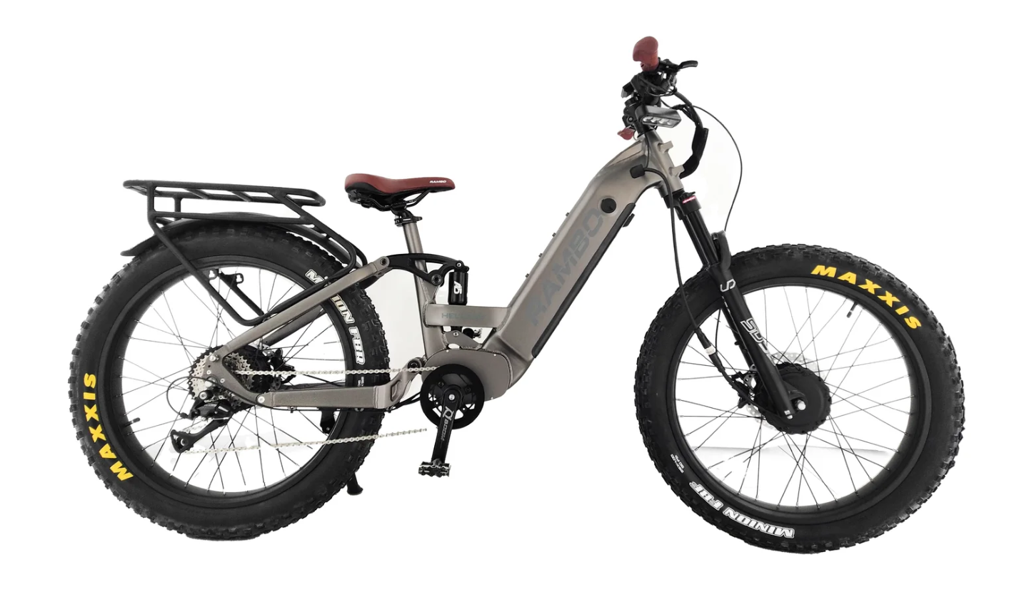 Rambo Hellcat 1000W AWD Full Suspension Electric Hunting Bike