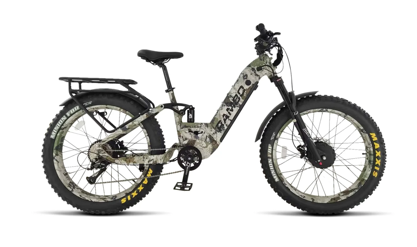 Rambo Hellcat 1000W AWD Full Suspension Electric Hunting Bike